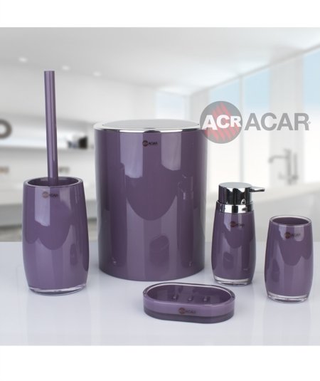 Acar 6'lı Banyo Set Mor