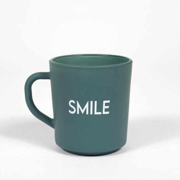 Rakle Motto Smile Sloganlı Kupa Bardak Yeşil