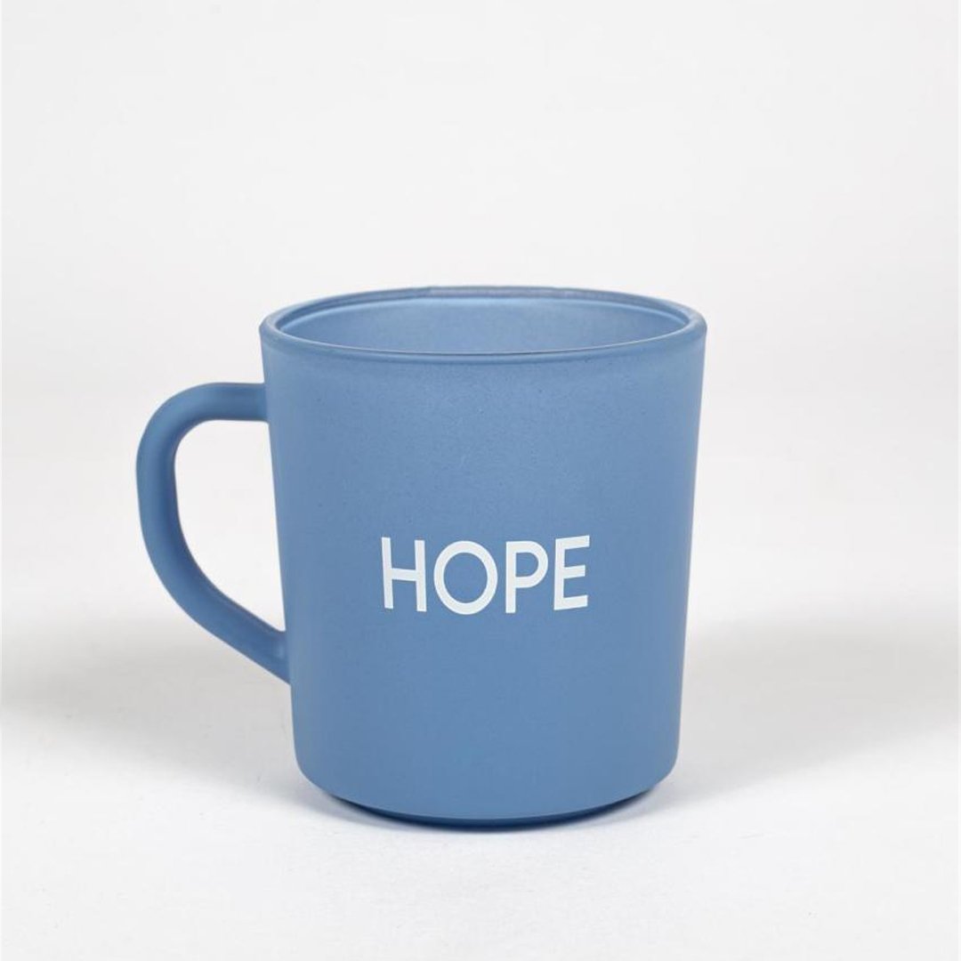 Rakle Motto Hope Sloganlı Kupa Bardak Mavi