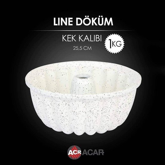 Acar Line Döküm Kek Kalibi / Beyaz