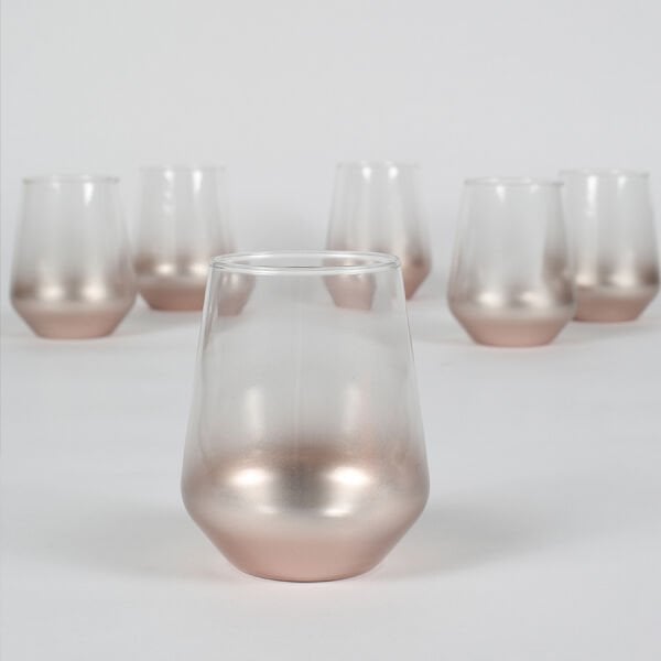 Rakle Glow 6'lı Su Bardağı Seti Rose
