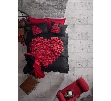 Cotton Box Pamuk Battaniyeli Nevresim Takımı Carmen Kırmızı