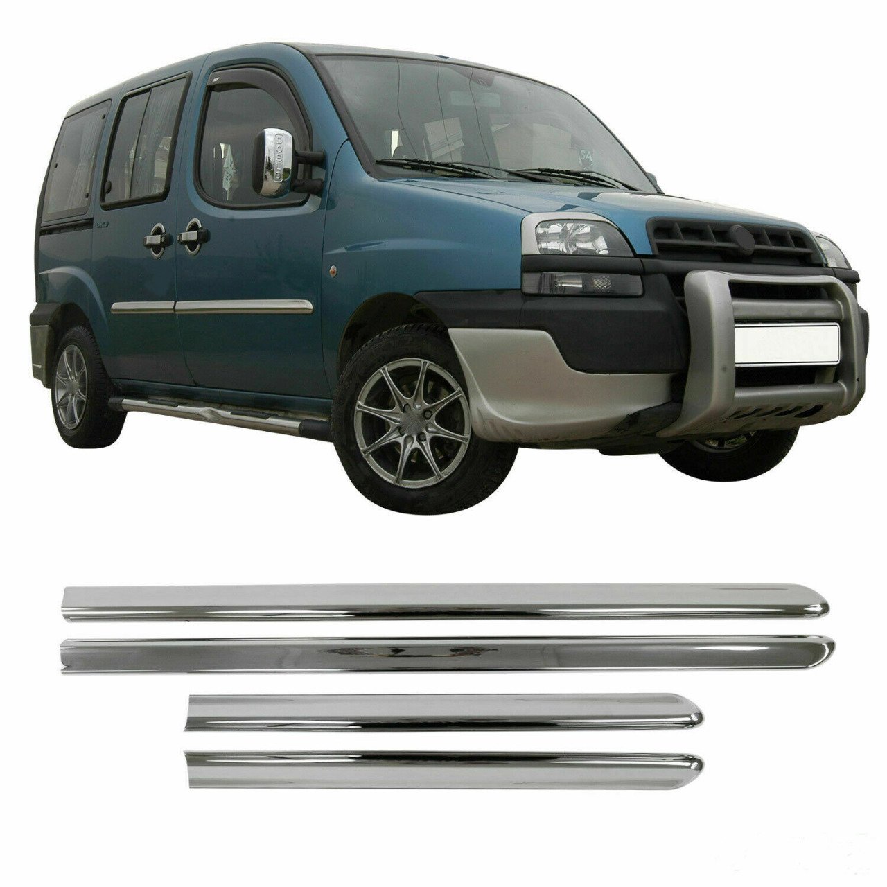 Fiat Doblo Krom Kapı Çıtası 2001-2006 4Prç Paslanmaz Çelik