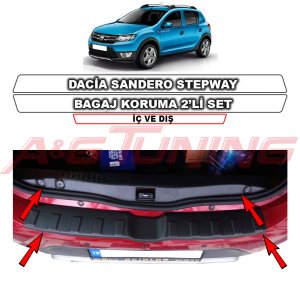 Dacia Sandero Stepway Bagaj Koruma 2'li Set 2013-2019 Arası