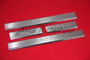 Peugeot 207 Krom Kapı Eşiği Takımı 2006-2012 Paslanmaz Çelik