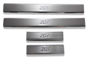 Peugeot 207 Krom Kapı Eşiği Takımı 2006-2012 Paslanmaz Çelik