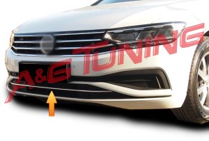 Volkswagen Passat B8.5 Krom Ön Tampon Çıtası 1Prç. 2019 ve Üzeri P.Çelik