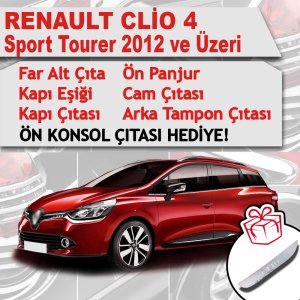 Renault Clio 4 Sport Tourer Avantajlı Krom Set 6 Ürün 2012 Üzeri P. Çelik