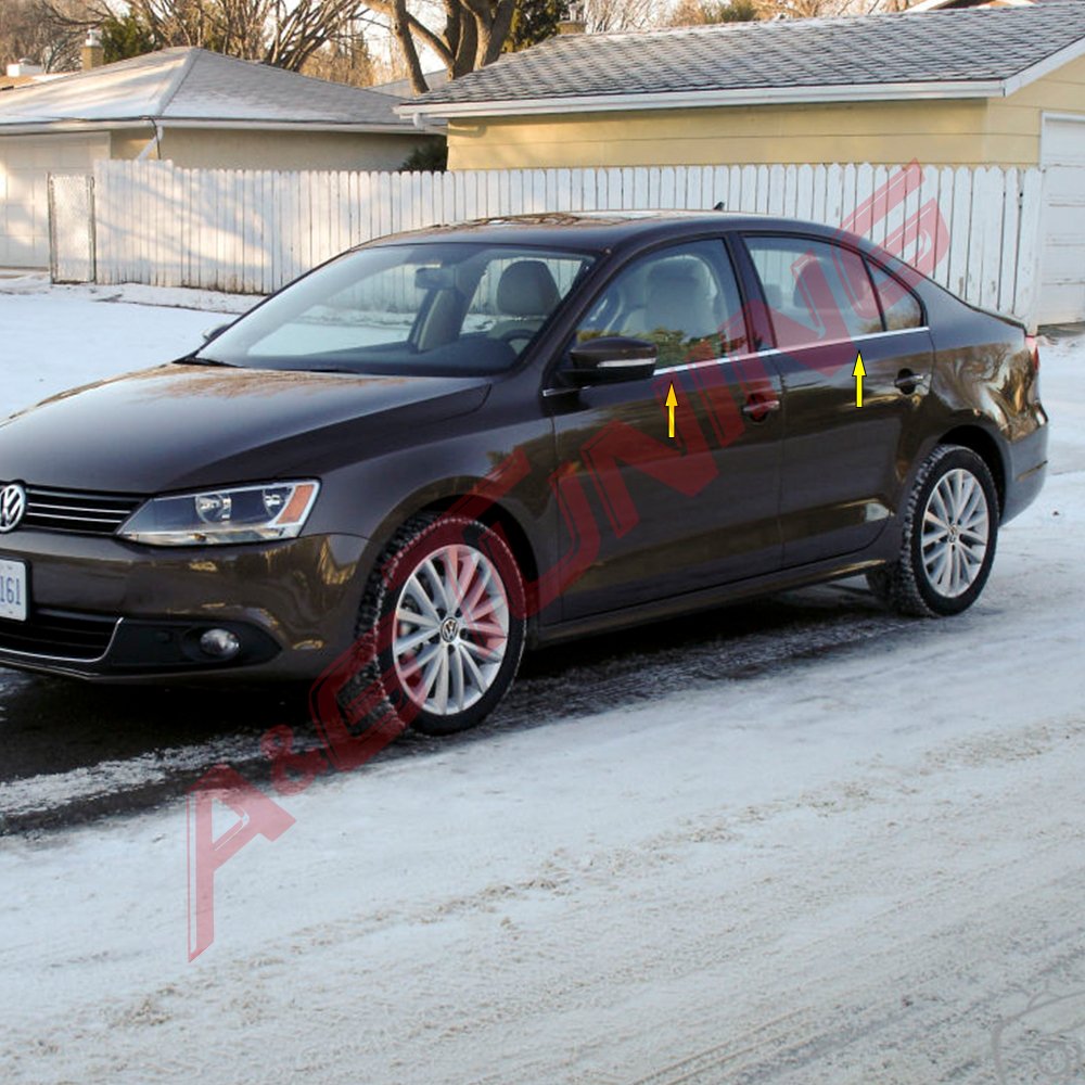 VW Jetta Krom Cam Çıtası Tk 2011 Üzeri 6 Prç Paslanmaz Çelik