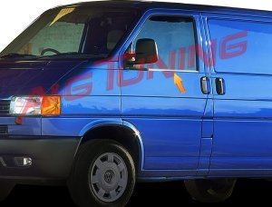 VW T4 Krom Caravelle Cam Çıtası 2Prç. 1995-2003 P.Çelik