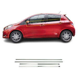Toyota Yaris Krom Cam Çıtası 4 Prç. 2012-2019 Arası P.Çelik