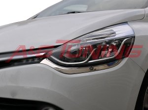 Renault Clio 4 HB Krom Far Kaşı 2012-2016 2Prç Paslanmaz Çelik