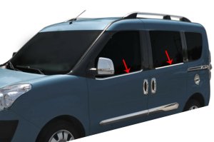 Fiat Doblo Krom Cam Çıtası Tk 2010-2022 Arası 4Prç Paslanmaz Çelik