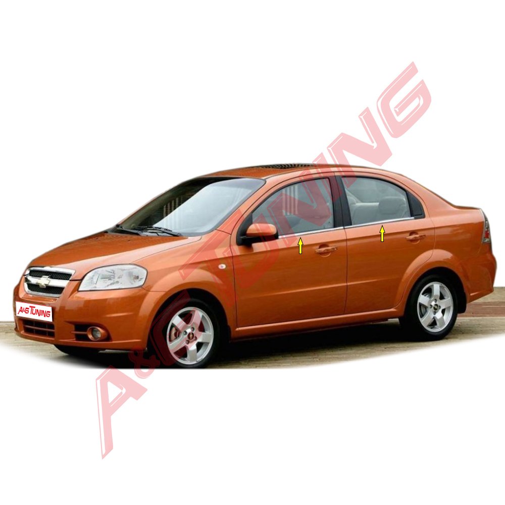 Chevrolet Aveo SEDAN Krom Cam Çıtası Tk 2006-2011 Paslanmaz Çelik