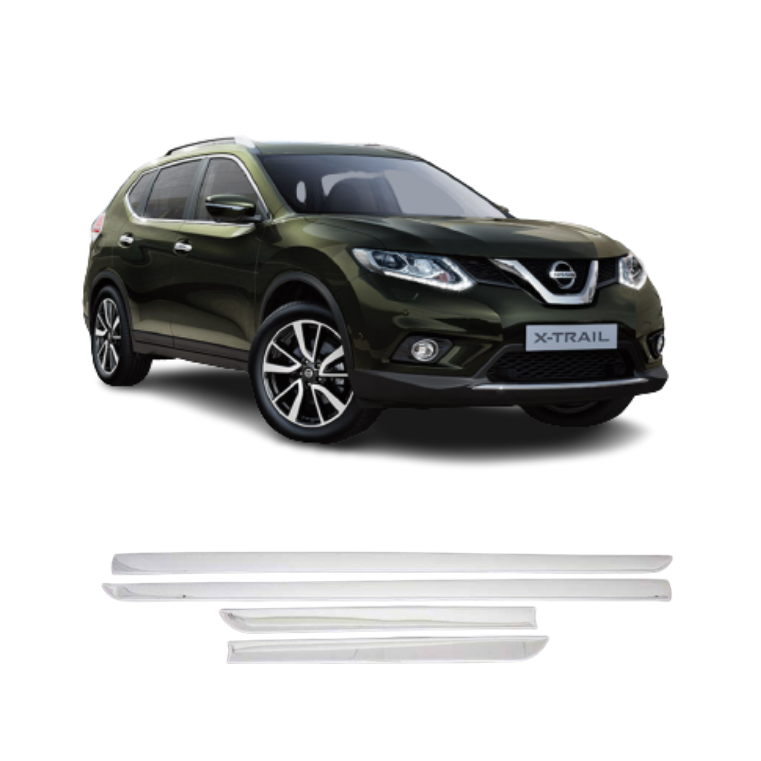 Nissan X-Trail 3 Krom Yan Kapı Çıtası 2014 Ve Üzeri Paslanmaz Çelik