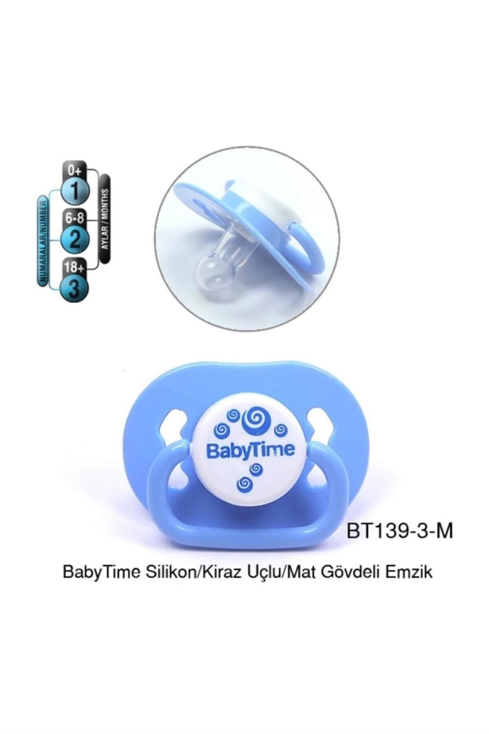 Baby Time Bt139-3 Silikon Damaklı Koruma Kapaklı Emzik No: 3 - Beyaz