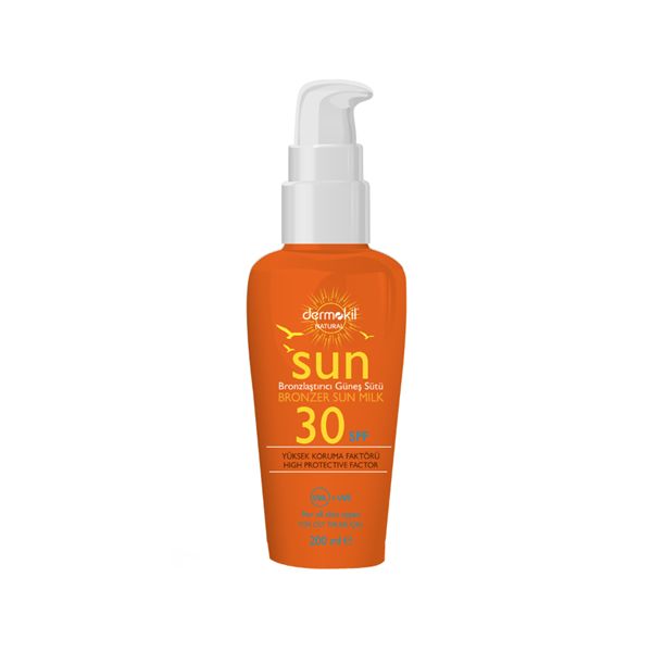 Dermokil Natural Skin 30 Spf Bronzlaştırıcı Güneş Sütü 200 ml