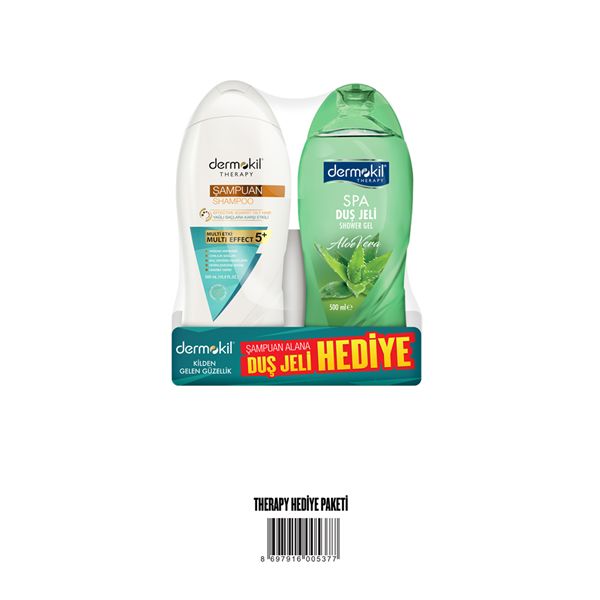 Dermokil Therapy Şampuan Yağlı Saçlara Karşı Etkili+ Aloe Vera Duş Jeli Hediye 750 ml