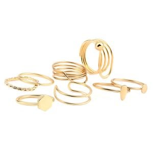 Kombin Eklem Yüzüğü Gold 1120-15