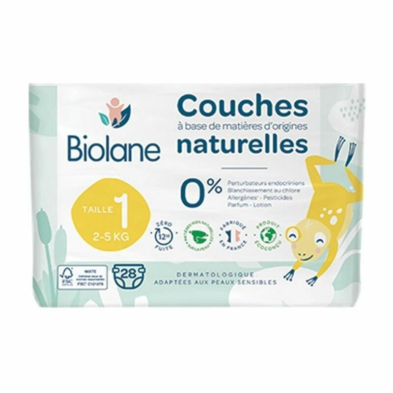 Biolane Couches Eco-Responsables Bebek Bezi T1 2-5 kg 28'li