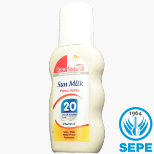 Sun Milk Pump Spray 200 ml 20 Faktör Vitamin E UVA UVB Güneş Sütü