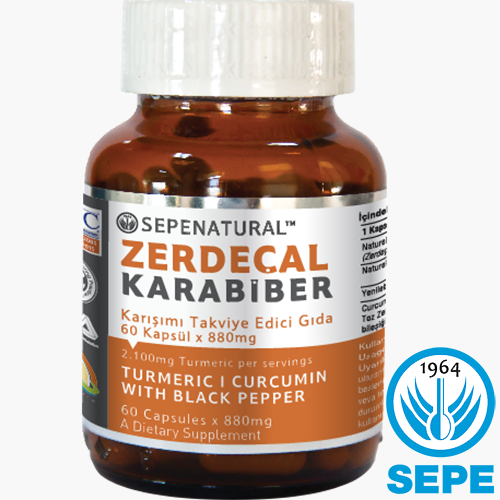 Zerdeçal Karabiber 60 Kapsül 880 mg Kurkumin Curcumin