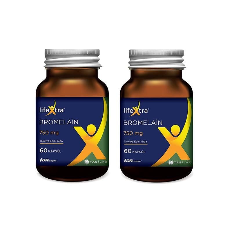 Lifextra Bromelain 60 Kapsül - 2'li Kofre