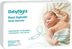 Babyright Bebek Nazal Burun Aspiratörü + 5 Adet Ekstra Yumuşak Uç