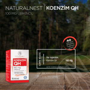 Natural Nest Coqh Koenzim Qh (Ubiquinol) İçeren Takviye Edici Gıda 30 Softjel Kapsül