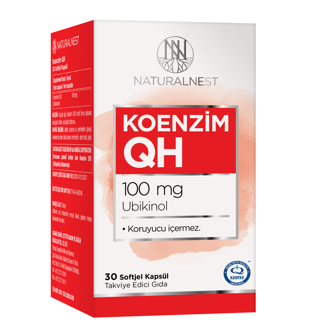 Natural Nest Coqh Koenzim Qh (Ubiquinol) İçeren Takviye Edici Gıda 30 Softjel Kapsül