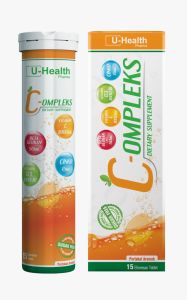 U-Healt Compleks Portakal 20 Efervesan Tablet