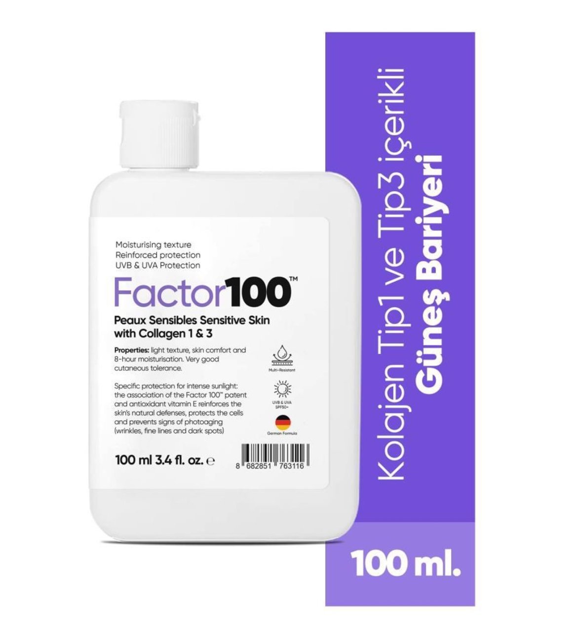 Factor100 Güneş Kremi Spf50+ 100 Ml