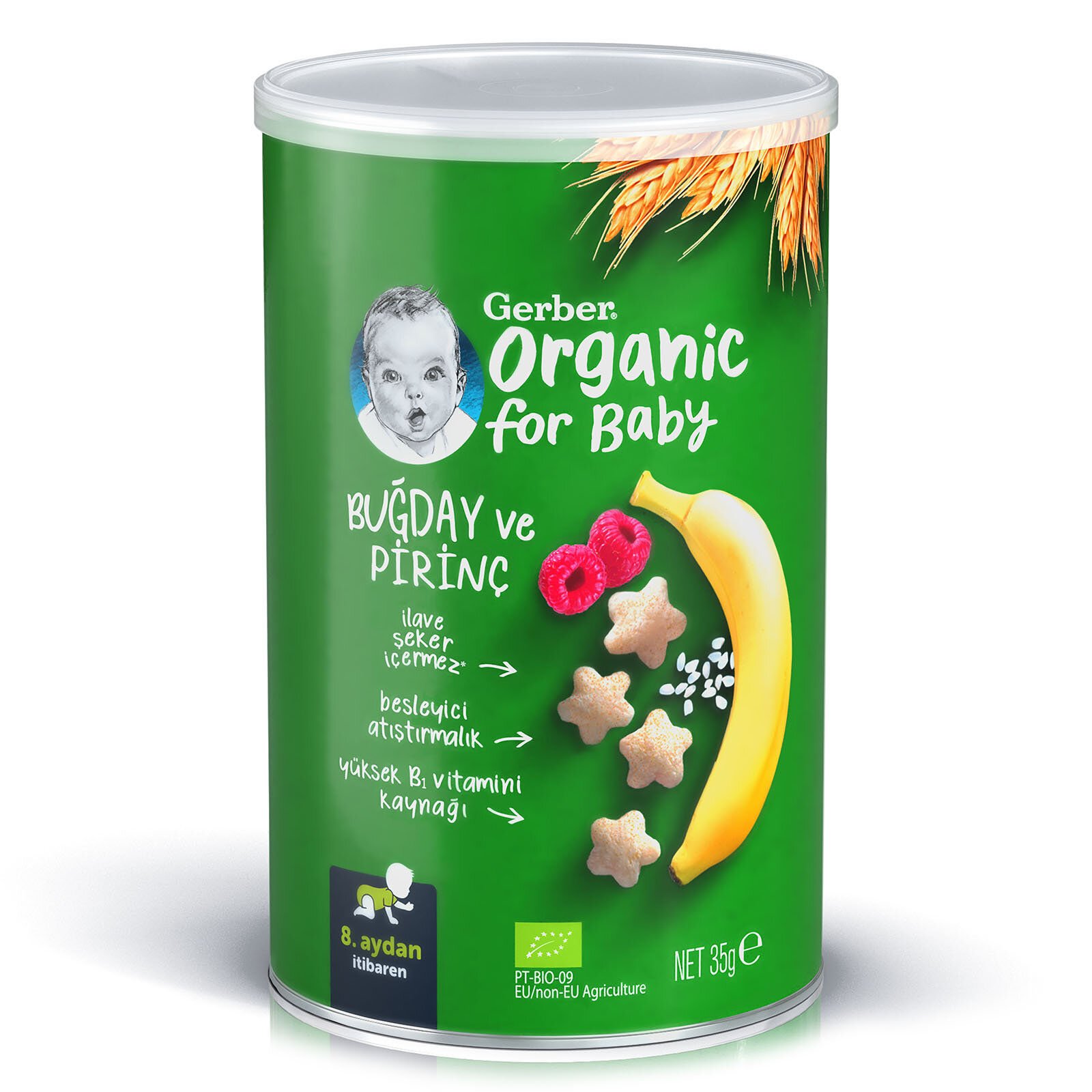 Gerber Organik Buğday ve Pirinç Çocuk Atıştırmalığı 35 gr