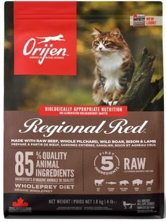 Orijen Regional Red Etli Kedi Maması 1.8kg (Tüm Irklar ve yaşam evreleri)