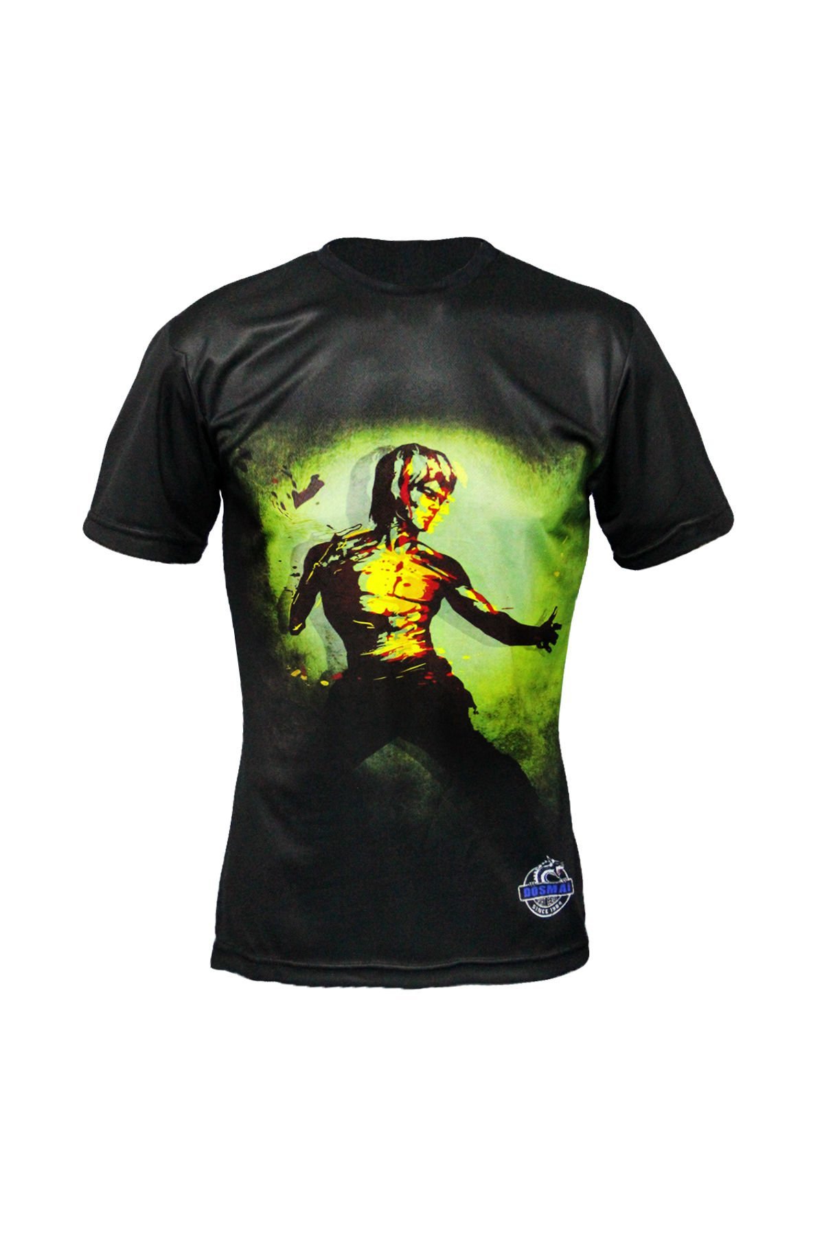 Dosmai Dijital Baskılı Bruce Lee Bisiklet Yaka Spor T-Shirt SBT133