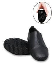 Dosmai Erkek Siyah Yazlık Tam Ortopedik Çarık Ayakkabı Salon Ayakkabısı DA449
