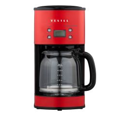 Vestel Retro Kırmızı Filtre Kahve Makinesi
