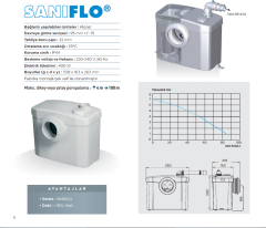 SANİFLO - 1 Klozet Foseptik Tahliye Cihazı 12Lt