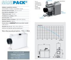 SANİPACK / 1 Asma Klozet + 3 Ünite Foseptik Tahliye Cihazı 12Lt