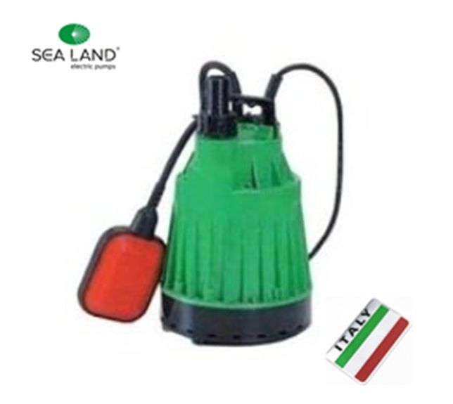 Sea Land  SKUBA 35AUT   0.35Hp 220V  Plastik Gövdeli Drenaj Dalgıç Pompa - Açık Tip Noril Fanlı-Flatörlü