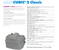 SANİCUBİC 2 Classic (Çift Motor) - 47 Lt / 6 WC + 4 Ünite Foseptik Atık Su Transfer Ünitesi-ÇİFT POMPA BIÇAKLI MONOFAZE