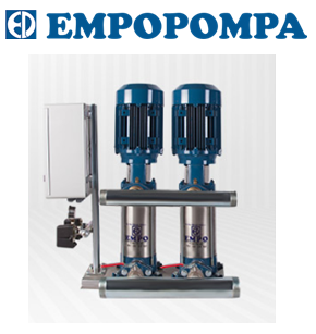 Empo EMH - 50 2X4 T       2X20 Hp 380V   İki Pompalı Dikey Milli  Hidrofor