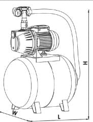 SUMAK SYMTH6-150/8 1.5HP 380V  YATAY KADEMELİ SESSİZ PAKET HİDROFOR