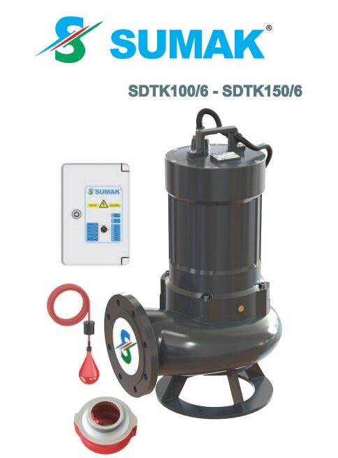 Sumak, SDTK 100/6, 10Hp, 380V, Pis Su, Foseptik, Dalgıç Pompa