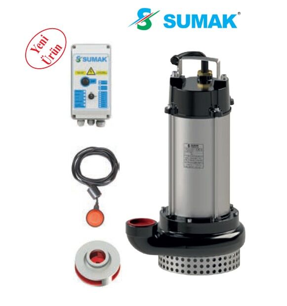 SUMAK SDT20/2 Y 2.2HP 380V 2\'\' ÇIKIŞLI AZ KİRLİ SU DALGIÇ POMPA