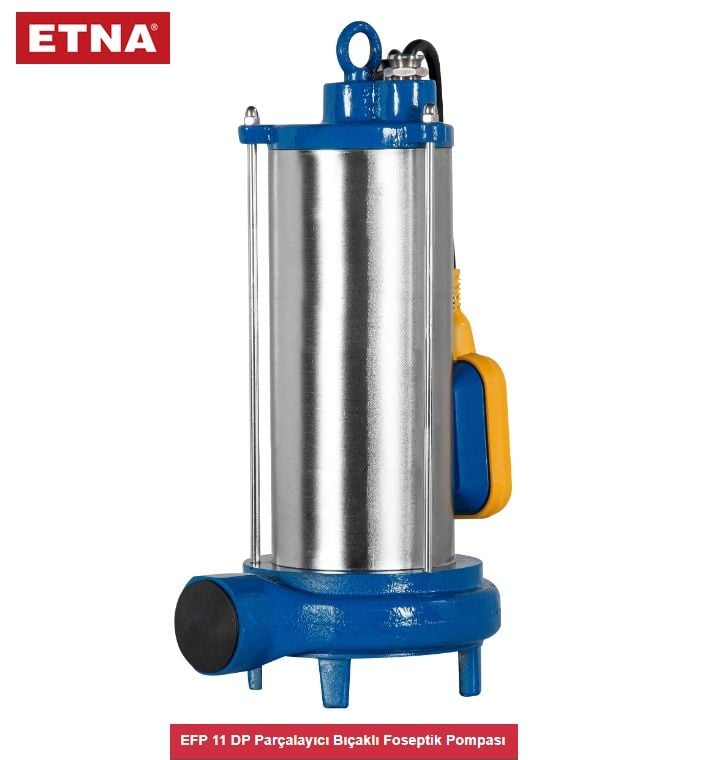 Etna EFP 11 DP  1.1kW 220V Döküm Gövdeli Parçalayıcı Bıçaklı Foseptik Drenaj Dalgıç Pompa