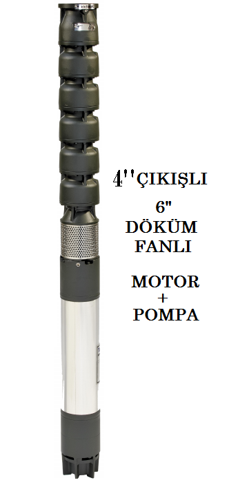 İMPO S 655/16 - 50 HP DÖKÜM FANLI (KADEMELİ) DERİN KUYU DALGIÇ POMPA(C Tipi Motorlu)