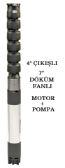 İMPO S 675/04 - 15 HP DÖKÜM FANLI (KADEMELİ) DERİN KUYU DALGIÇ POMPA(C Tipi Motorlu)