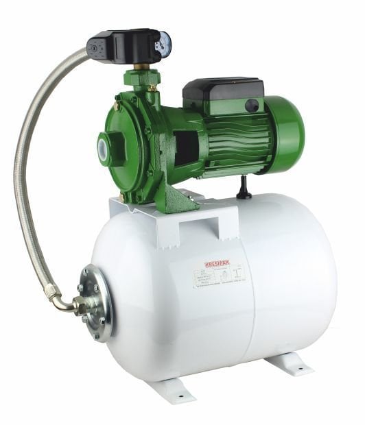 Atlantis Blu 2MCP160/160-ST 2Hp 220V 50 litre Yatık Tanklı Hazır Çift Kademeli Santrifüj Pompalı Pompalı Paket Hidrofor Seti