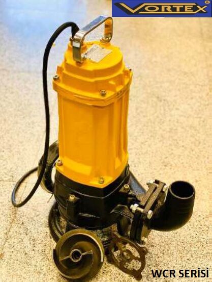 Vortex WCR 1000 ET 10Hp 380V Bıçaklı Öğütücülü Pis Su Dalgıç Pompa / Uzun süre çalışmaya dayanıklı - 2900 d/d